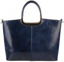 Skórzany kuferek, granatowy