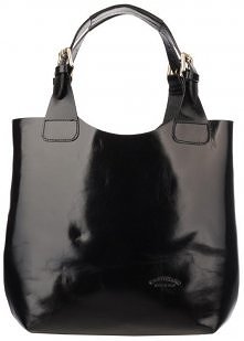 Stylowa skórzana torebka, czarna