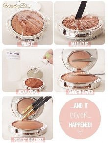 zniszczony puder ? nie wyrzucaj go tylko napraw..! :D