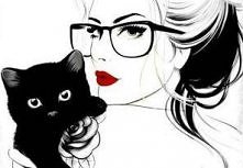 dziewczyna z kotem :)