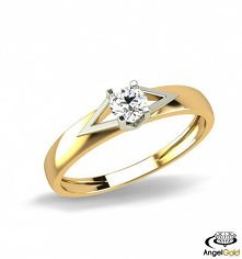 Pierścionek z żółtego 8 kar...