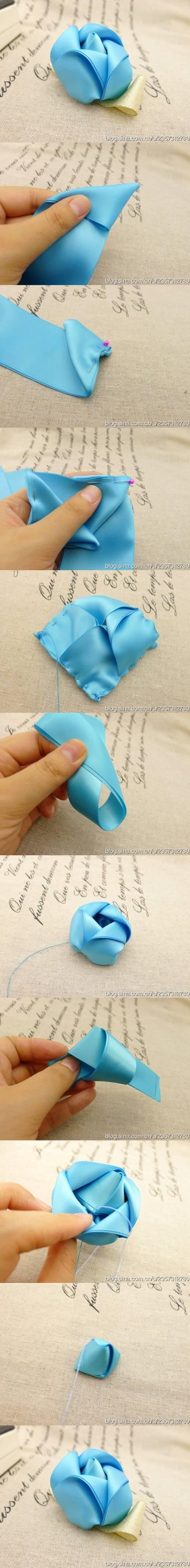 diy, rosette, ribbons, tutorial