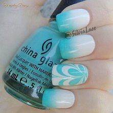 Ombre + wodny wzorek!