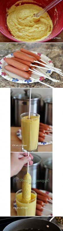 parówki w cieście bez wysiłku i paprania całej kuchni :)