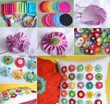 kwiatki z resztek materiału