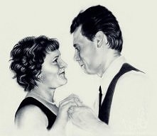 Rysunek rodziców, ołówki na...