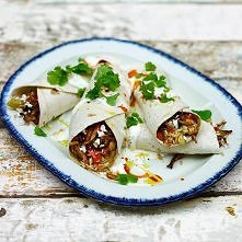 Cajun rice & barbecue turkey burrito