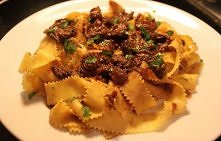 Cook the pappardelle in boiling salted water until al dente. Drain and drizzle with olive oil and season with salt & pepper. Always use well-salted water to cook pasta becau...