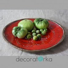 Patera ceramiczna "Wielka czerwień"