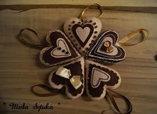 serduszka filcowe sztuka 5 zł 
średnica 6 cm