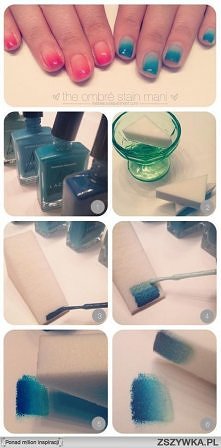 pomysł na paznokcie ombre :)
