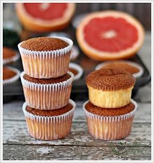 Grapefruit Sponge Cupcakes