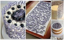 Dekoracja fioletowej czekolady