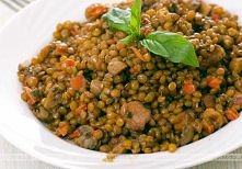 Wieprzowina z soczewicą