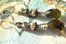 Kolczyki z zielonym kwarcem