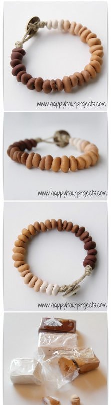 Hand Made_ombre clay bracelet