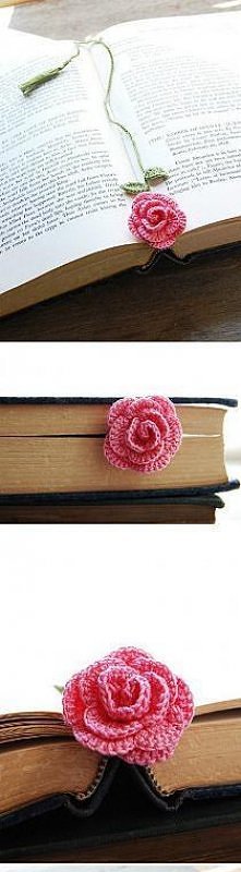 zakładka do książki, róża