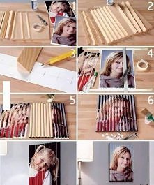 Zdjęcie 3D - zrób to sam!
 1) Musimy załatwić drewniane listewki oraz kawałek płaskiej deski - do kupienia w budowniczym.
 2) Listewki przyklejamy na desce obok siebie klejem si...