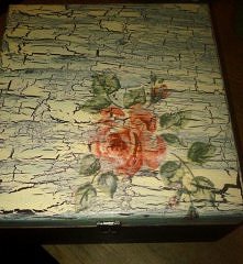 ręcznie malowana skrzynka &...