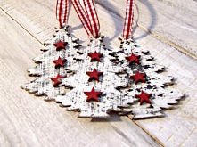 rustykalne choinki ozdoby choinkowe