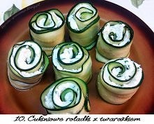 Roladki z cukinii z twarozkiem