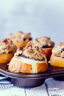 pieczone jabłka z makiem pod orzechową kruszonką