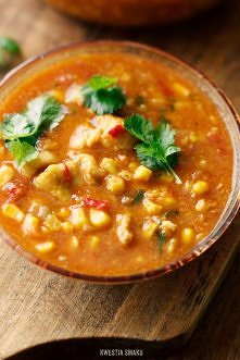 Zupa z kurczakiem i kukurydzą