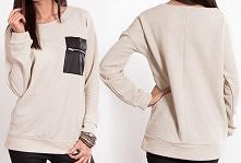 sweter ze złotą nitką i kie...