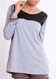 bluzeczka ze wstawką ze skóry dostępne w innych kolorach