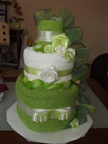 mój pierwszy tort z ręcznik...