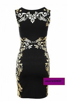 wyszczuplająca czarna sukie...