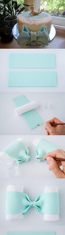 bow, cake decoration, tutorial