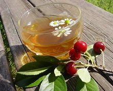 zielona herbata z rumiankiem