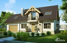 #projekt domu z poddaszem i pięknym dachem <3