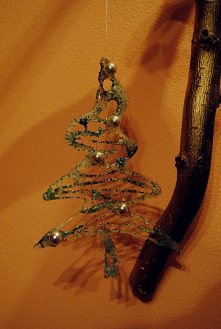 brokatowa choinka z kleju n...