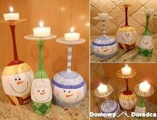 Bałwankowe świeczniki