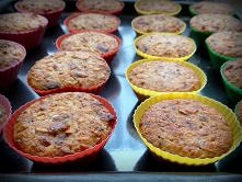 babeczki owsiane z orzechami i czekoladą.
Bez mąki! którą zastąpiła...fasola!