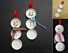 Bałwanki z kapsli :D