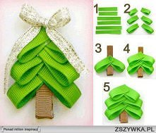 choinka ze wstązki zielonej