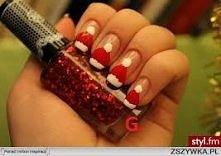 Świąteczne pazurki xD