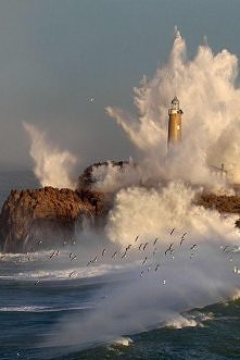 Lighthouse - Mouro Island in Santander, Cantabria