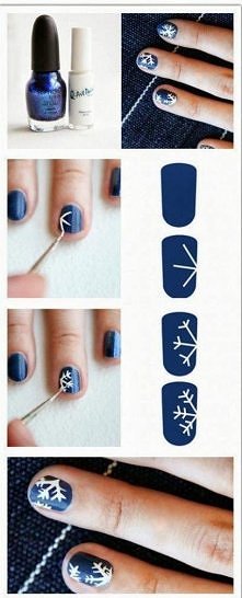 świąteczny manicure, może s...