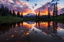 Piękny krajobraz Wallowa Lake w Oregonie.