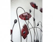 Maki z metalu, ozdoba na śc...