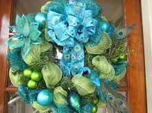 wieniec w kolorach peacock