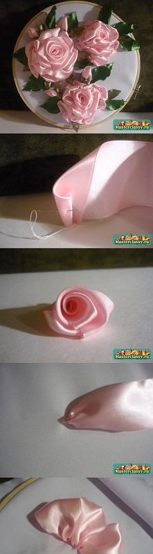ribbon rose, embroidery ros...