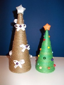 Choinki ze sznurka