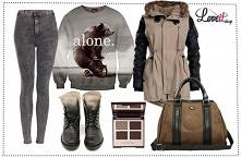 Ciepła stonowana stylizacja...