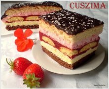 Cuszima

Składniki na biszkopt jasny:

- 3 jaja

- 1/2 szklanki mąki

- 1/2 szklanki cukru

- 1/2 łyżeczki proszku do pieczenia

Białka ubić, pod koniec dodając cukier, dodać żó...