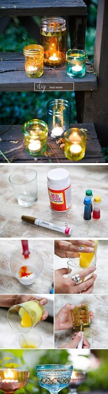 DIY ♥ farbowane szkło